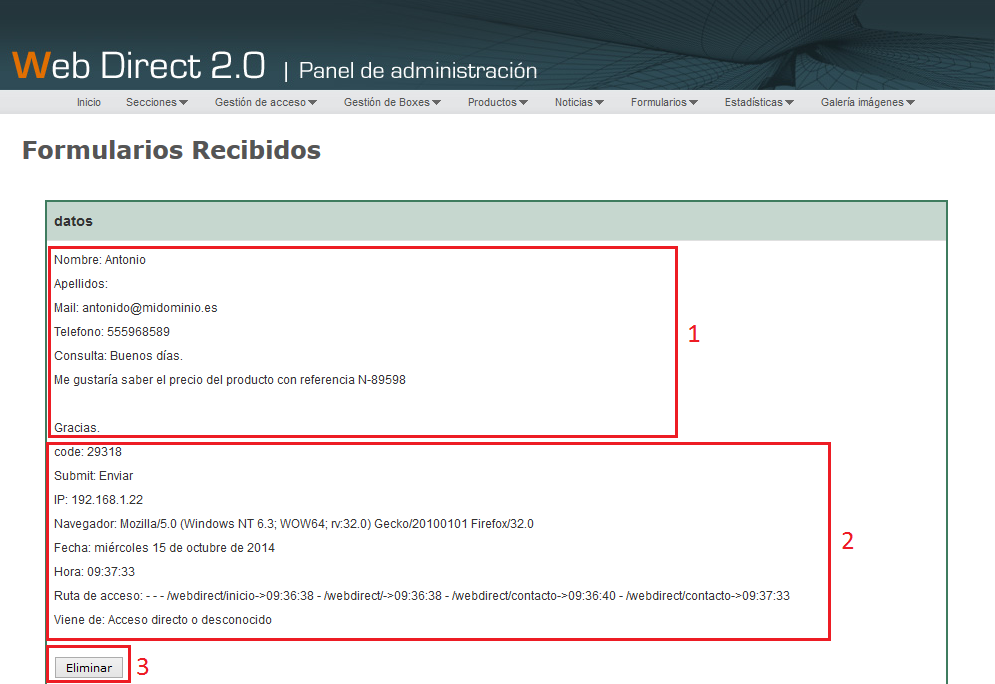 Formulario ejemplo