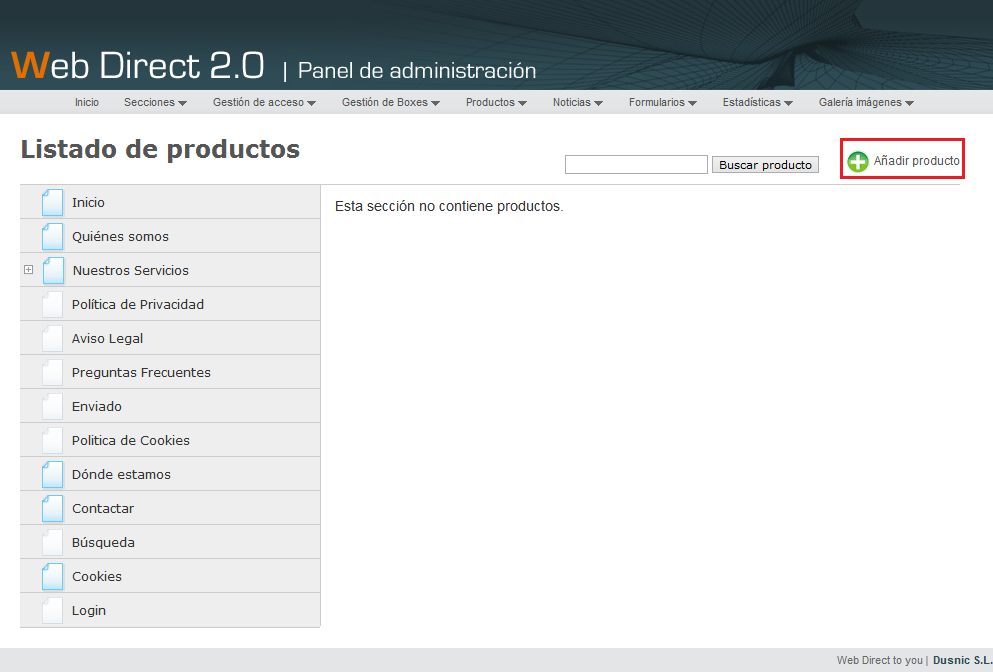 Crear producto