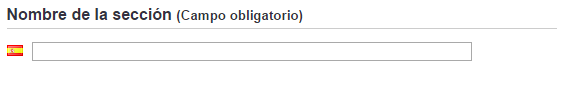 Nombre sección
