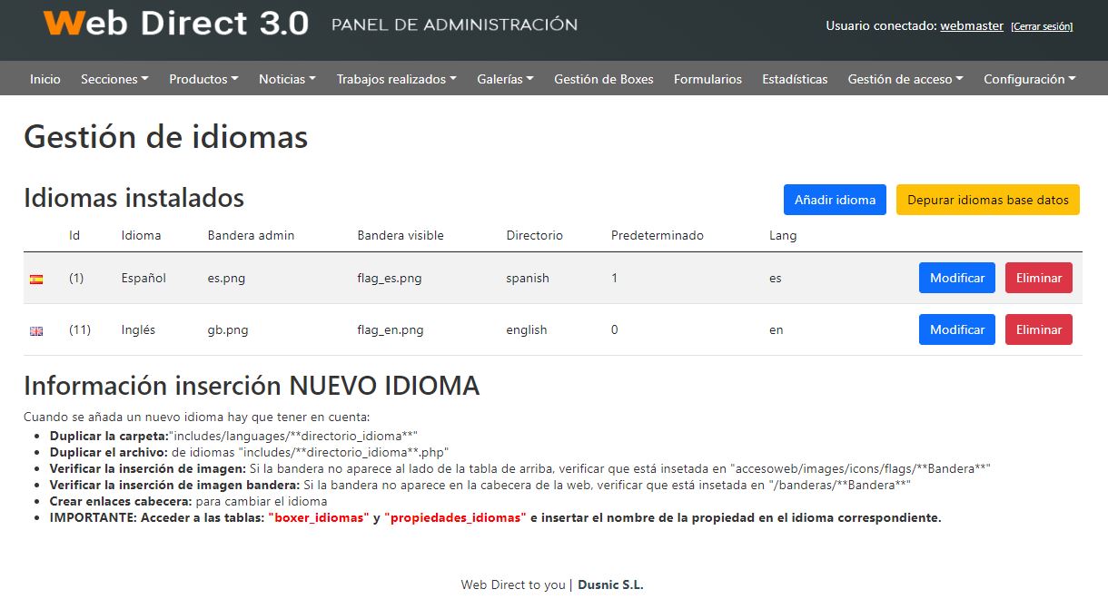 Idiomas