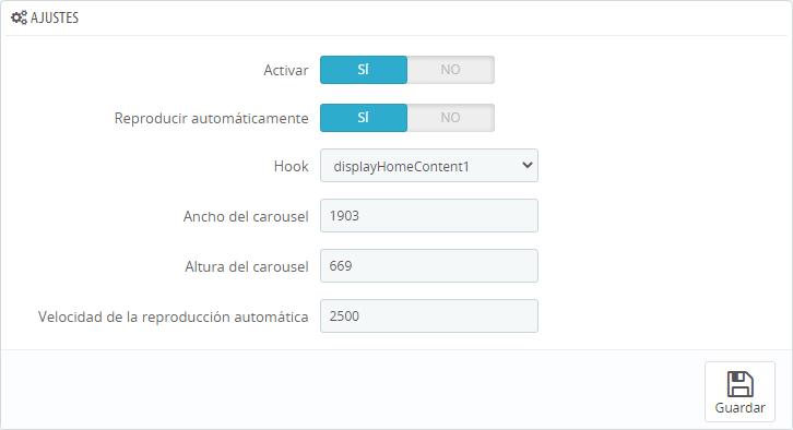 Ajustes Slider Ajustes Slider